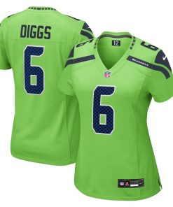 Quandre Diggs Seattle Seahawks Nike Women's  Game Jersey - Neon Green
