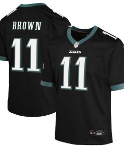 A.J. Brown Philadelphia Eagles Nike Youth Game Jersey - Black