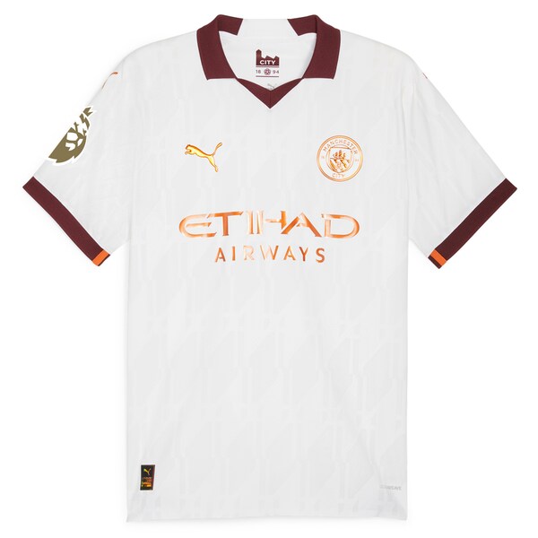 Bernardo Silva Manchester City Puma 2023/24 Away Authentic Jersey - White - Image 2