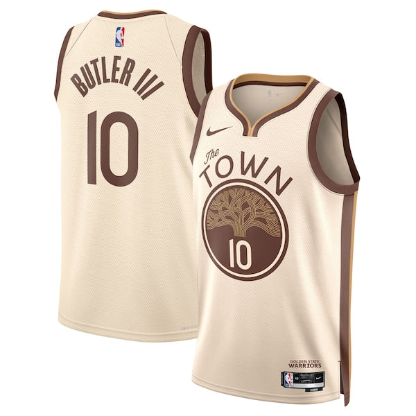 Jimmy Butler III Golden State Warriors Nike Unisex 2025/26 Swingman Jersey - Tan - City Edition