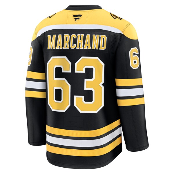 Brad Marchand Boston Bruins Home Premium Jersey - Black/White - Image 4