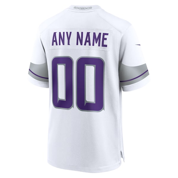 Minnesota Vikings Nike Alternate Custom Game Jersey - White - Image 3