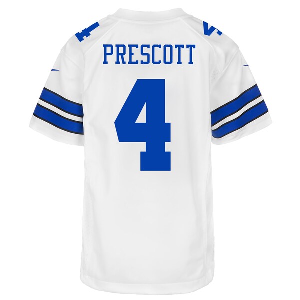 Dak Prescott Dallas Cowboys Nike Youth Game Jersey - White/Navy - Image 4