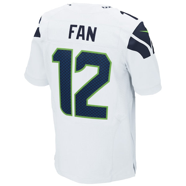 12s Seattle Seahawks Nike Elite Jersey - White - Image 3