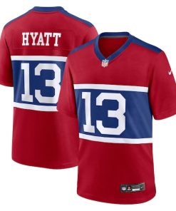 Jalin Hyatt New York Giants Nike Alternate Player Game Jersey - Century Red