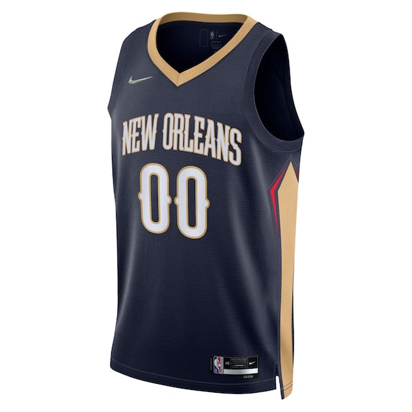 New Orleans Pelicans Nike 2021/22 Diamond Swingman Custom Jersey - Icon Edition - Navy - Image 2