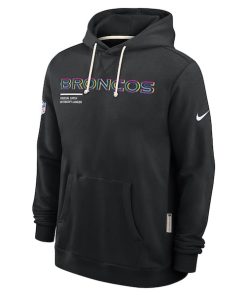 Alternative view of Denver Broncos Nike 2025 NFL Crucial Catch Sideline Standard Issue Dri-FIT Hoodie - Black