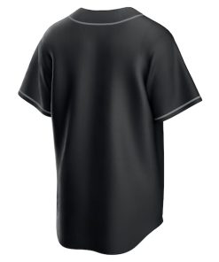 Alternative view of Atlanta Braves Nike Lights Out Replica Jersey - Black