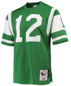 Alternative view of Joe Namath New York Jets 1968 Authentic Throwback Retired Player Jersey - Green