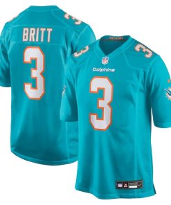 K.J. Britt Miami Dolphins Nike Team Game Jersey -  Aqua