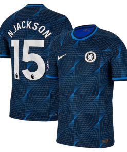 Nicolas Jackson Chelsea Nike 2023/24 Away Match Authentic Player Jersey - Navy
