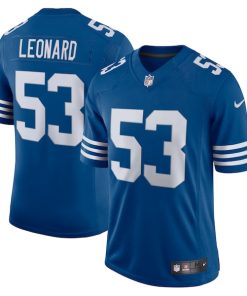 Men's Nike Darius Leonard Royal Indianapolis Colts Alternate Vapor Limited Jersey/White