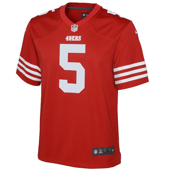 Trey Lance San Francisco 49ers Nike Youth Game Jersey - Scarlet/White - Image 3