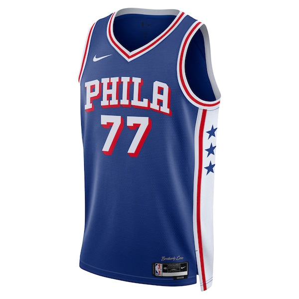 VJ Edgecombe Philadelphia 76ers Nike Unisex Swingman Jersey - Icon Edition - Royal - Image 2