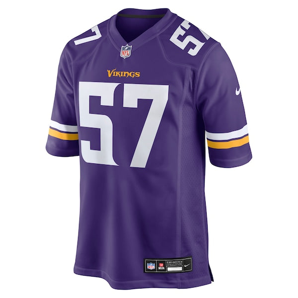Chaz Chambliss Minnesota Vikings Nike Team Game Jersey - Purple - Image 2