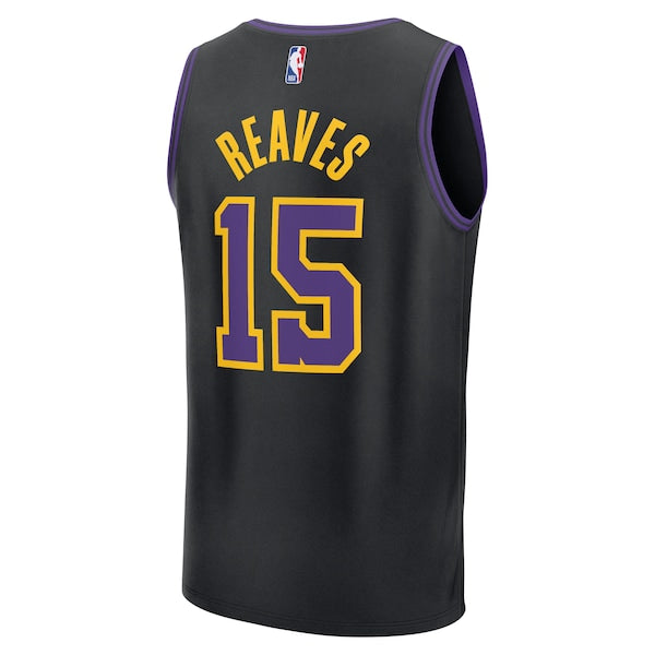 Austin Reaves Los Angeles Lakers 2025/26 City Edition Fast Break Jersey - Black - Image 3