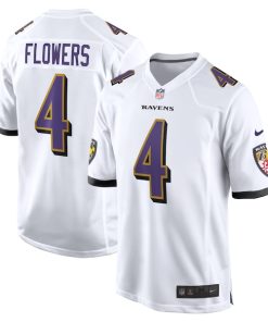 Zay Flowers Baltimore Ravens Nike  Game Jersey -  White/Black
