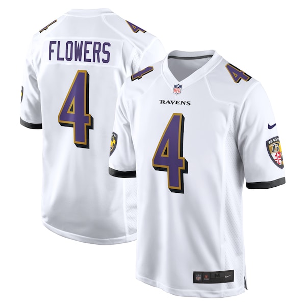 Zay Flowers Baltimore Ravens Nike Game Jersey - White/Black