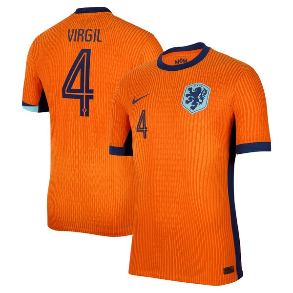 Virgil van Dijk Netherlands National Team Nike 2024 Home Authentic Jersey - Orange - Image 2