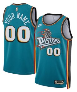Detroit Pistons Nike Unisex 2022/23 Custom Swingman Jersey - Classic Edition - Teal