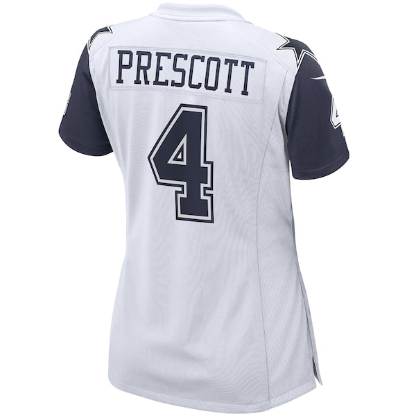 Dak Prescott Dallas Cowboys Nike Women's Alternate Game Jersey - White/Navy - Image 4