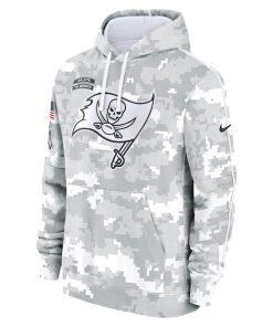 Alternative view of Tampa Bay Buccaneers Nike 2024 Salute to Service Club Fleece Pullover Hoodie - Arctic Camo
