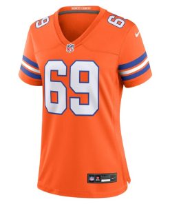 Alternative view of Mark Schlereth Denver Broncos Nike Women's Mile High Collection 1977 Throwback Retired Player Game Jersey - Orange