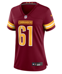 Alternative view of Tyler Cooper Washington Commanders Nike Women's Team Game Jersey -  Burgundy