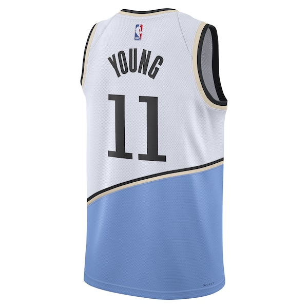Trae Young Atlanta Hawks Nike Unisex 2024/25 Swingman Player Jersey - City Edition - White - Image 3