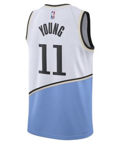 Alternative view of Trae Young Atlanta Hawks Nike Unisex 2024/25 Swingman Player Jersey - City Edition - White