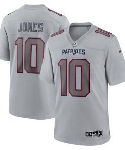 Mac Jones New England Patriots Nike Atmosphere Fashion Game Jersey - Gray