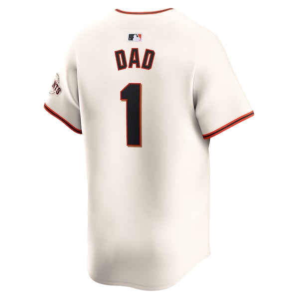 San Francisco Giants Nike #1 Dad Home Limited Jersey - Cream - Image 3
