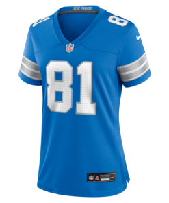 Alternative view of Calvin Johnson Detroit Lions Nike Women's Team Retired Game Jersey -  Blue