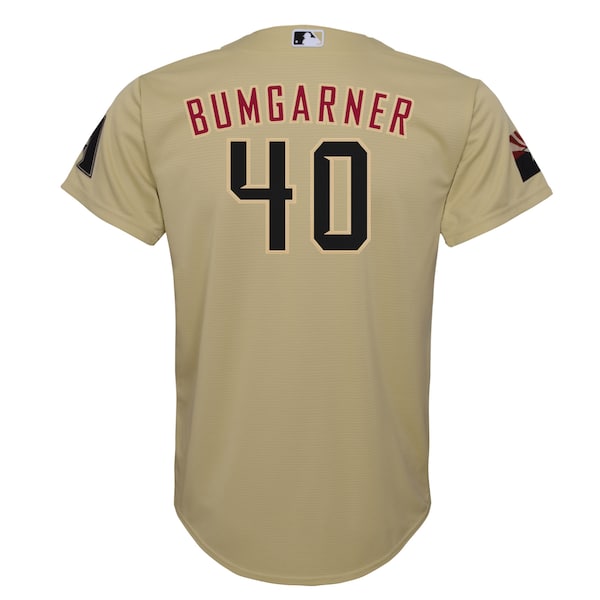 Madison Bumgarner Arizona Diamondbacks Nike Youth City Connect Replica Player Jersey - Sand - Image 3