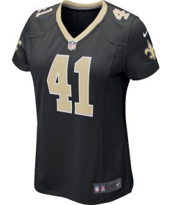 Alternative view of Alvin Kamara New Orleans Saints Nike Women's Game Jersey - Black