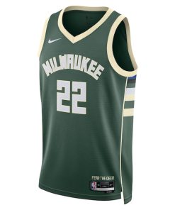 Alternative view of Khris Middleton Milwaukee Bucks Nike Unisex Swingman Jersey - Icon Edition - Hunter Green