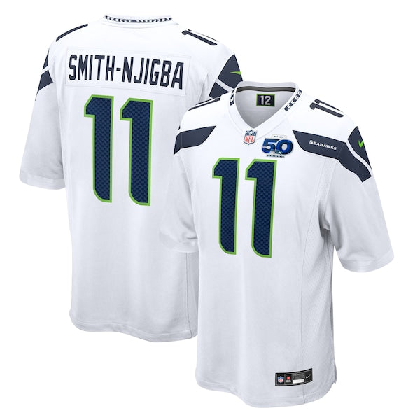 Jaxon Smith-Njigba Seattle Seahawks Nike 50th Season Game Jersey - White/Royal - Image 2