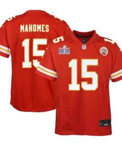 Patrick Mahomes Kansas City Chiefs Nike Youth Super Bowl LVIII Patch Game Jersey - Red