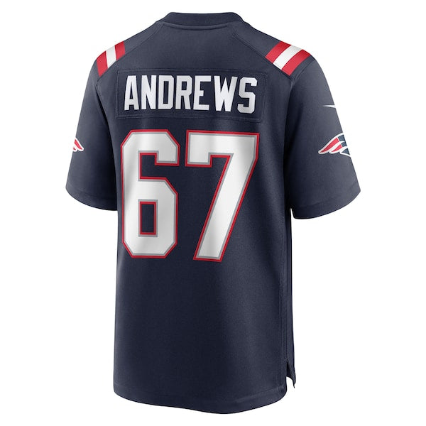 Jake Andrews New England Patriots Nike Team Game Jersey - Navy - Image 3