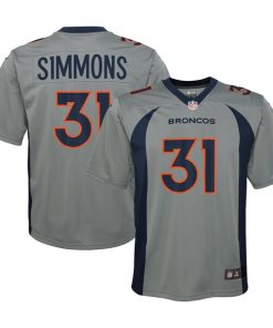 Justin Simmons Denver Broncos Nike Youth Inverted Game Jersey - Gray