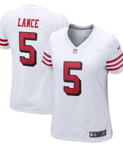Trey Lance San Francisco 49ers Nike Women's Player Jersey - White/Scarlet