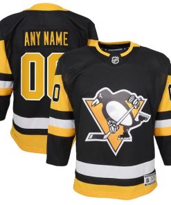 Pittsburgh Penguins Youth Home Premier Custom Jersey - Black