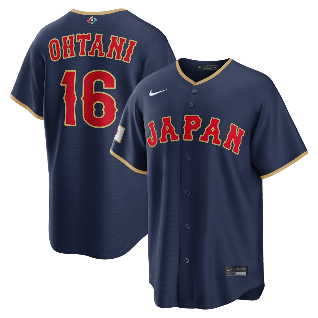 Shohei Ohtani Japan Baseball Nike 2026 World Baseball Classic Home Stadium Jersey - White/Navy - Image 6