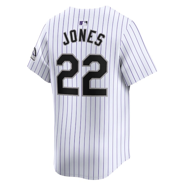 Nolan Jones Colorado Rockies Nike Home Limited Player Jersey - White - Image 3
