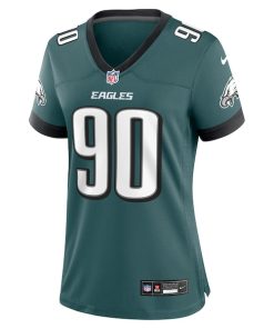 Alternative view of Jordan Davis Philadelphia Eagles Nike Women's Team Game Jersey - Midnight Green