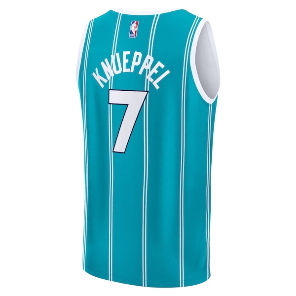 Kon Knueppel Charlotte Hornets 2025 NBA Draft First Round Pick Fast Break Replica Jersey - Icon Edition - Teal - Image 3