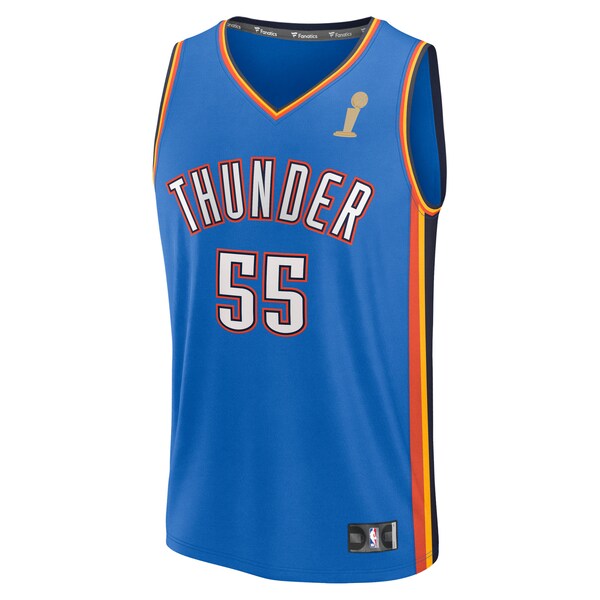 Isaiah Hartenstein Oklahoma City Thunder 2025 NBA Finals Champions Fast Break Replica Player Jersey - Blue - Icon Edition - Image 2