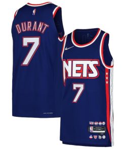 Kevin Durant Brooklyn Nets Nike Authentic Player Jersey - City Edition - Blue