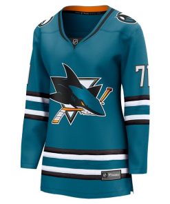Alternative view of Macklin Celebrini San Jose Sharks  Women's  Home Breakaway Jersey?¨C Teal