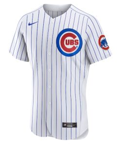 Alternative view of Chicago Cubs Nike Home Authentic Custom Jersey - White